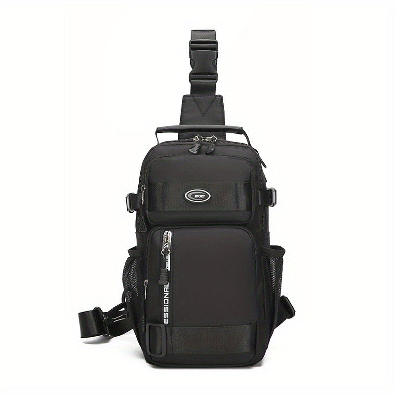 Crossbody Chest Bag Unisex Multipurpose Shoulder Sling Bag with Adjustable Strap Zipper Closure Versatile Carry Styles for Daily Use Travel Outdoor Black Grey