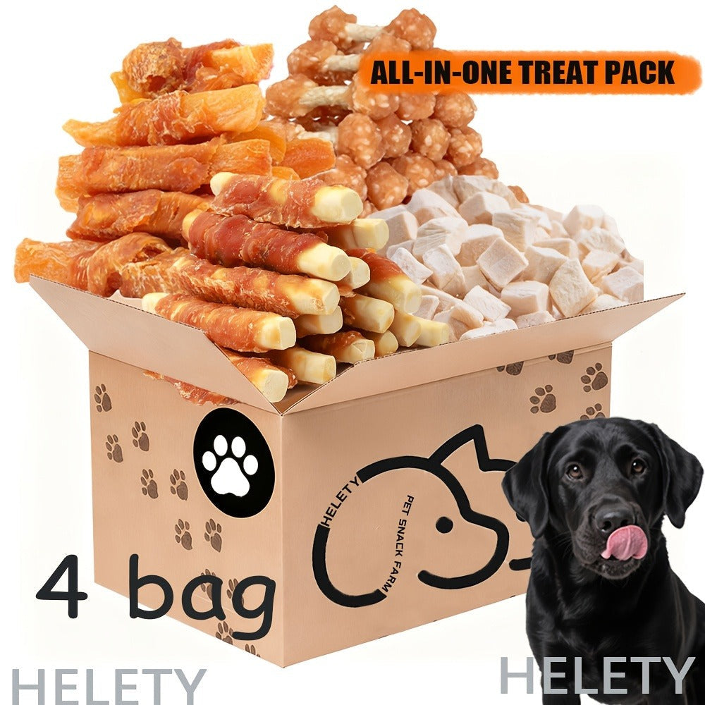 Freeze-Dried Dog Treats Assorted Pack – High Protein Chicken Duck & Egg Yolk Chews, Grain-Free Natural Training Rewards for Puppies Small Medium Large Dogs, Soft Chew Variety Bundle