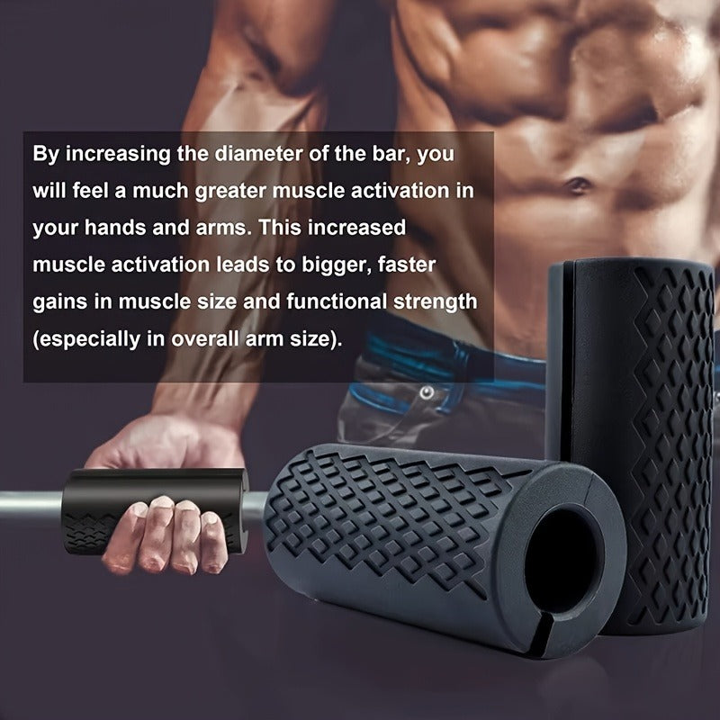 Rubber Dumbbell Grip Strengtheners 2pcs - Barbell Add-On