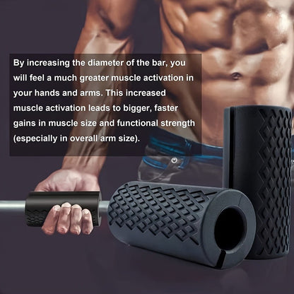 Rubber Dumbbell Grip Strengtheners 2pcs - Barbell Add-On