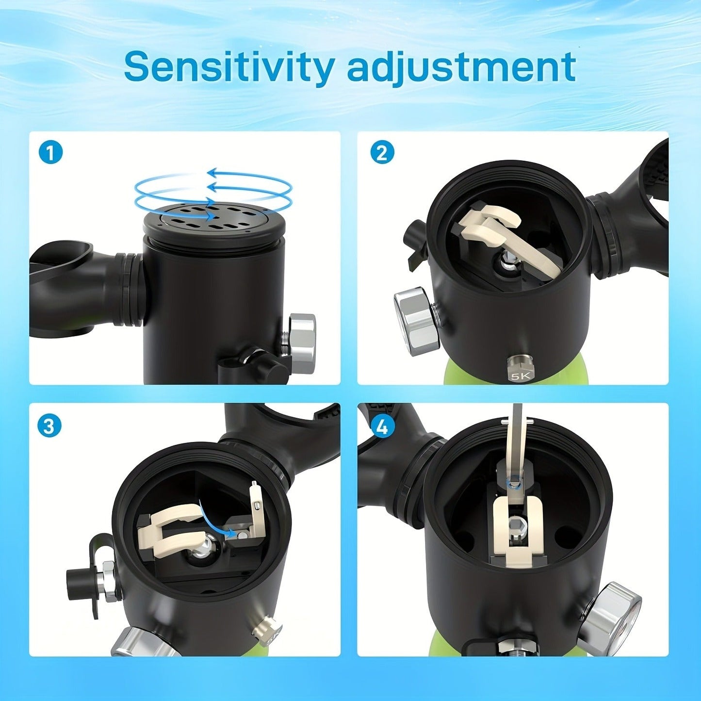 Mini Scuba Tank Set 0.5L – Reusable Diving Cylinder with Hand Pump, 3000PSI 200Bar, 35 Breaths Backup Air for Shallow Water Diving Reef Exploration Rescue