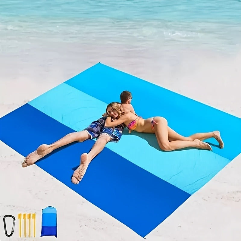 Sandproof Beach Blanket Oversized 55"x78" – Lightweight Waterproof Large Mat for Adults, Travel Camping Hiking Picnic Outdoor Beach Towel