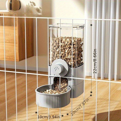 Hanging Cage Pet Water Dispenser & Automatic Feeder – No-Drip Gravity Feed Bowl for Rabbits, Guinea Pigs, Hamsters & Small Animals | Cage-Mount Design, Easy Refill