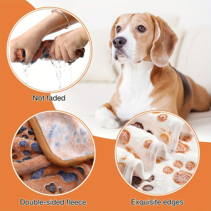 Pet Blanket Fleece 18 Pack Soft Warm Sleep Mat 23x16 Inch, Cute Paw Bone Star Heart Print Fluffy Bed Blanket for Dogs Cats Kittens Puppies, Small Animal Blanket Bulk Set