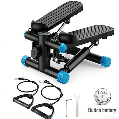 Mini Exercise Stepper Machine with Resistance Bands – Portable Twist Stair Stepper, 300lb Capacity, Full Body Trainer for Legs, Arms & Cardio – Home Workout Stepper, Orange, Black or Blue