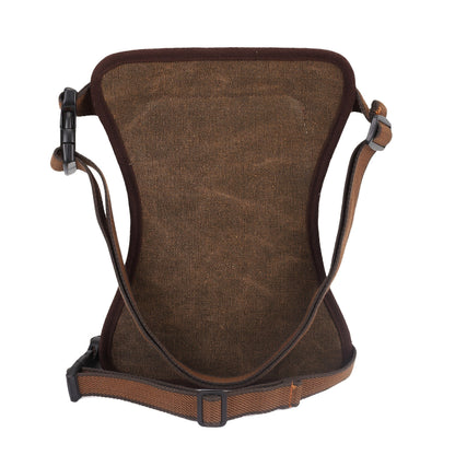 Vintage Canvas Sling Bag for Men Multifunctional Crossbody Chest Bag Waist Bag Shoulder Bag Leg Bag Hiking Outdoor Sports Travel Bag Adjustable Strap Dark Brown