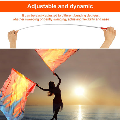 Praise Dance Flags with Scalable Rods – Rectangle Worship Set
