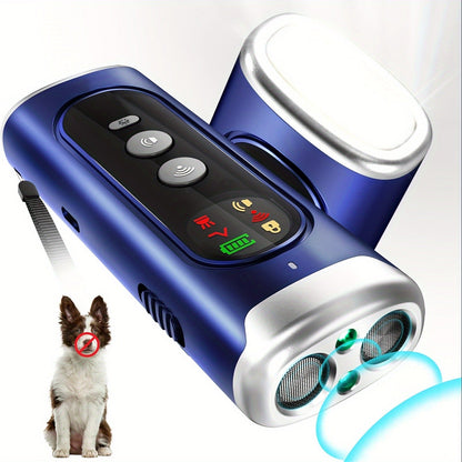 Anti-Barking Device for Dogs - Ultrasonic Bark Deterrent with Soundwave Technology, Portable Handheld Stop Barking Tool, Safe & Humane for All Breeds, Indoor & Outdoor Use, Royal Blue / Grey / Mixed