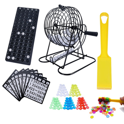 Bingo Cage Machine Set with Wand Manual Lottery Ball Spinner for Party Game Night Halloween Christmas