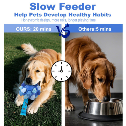 Snuffle Ball Dog Toy - Interactive Foraging Treat Dispenser & Slow Feeder Puzzle Toy for Small Medium Large Dogs, Snuffle Mat Ball for Mental Stimulation, Puppy Enrichment Toy, No Battery Required