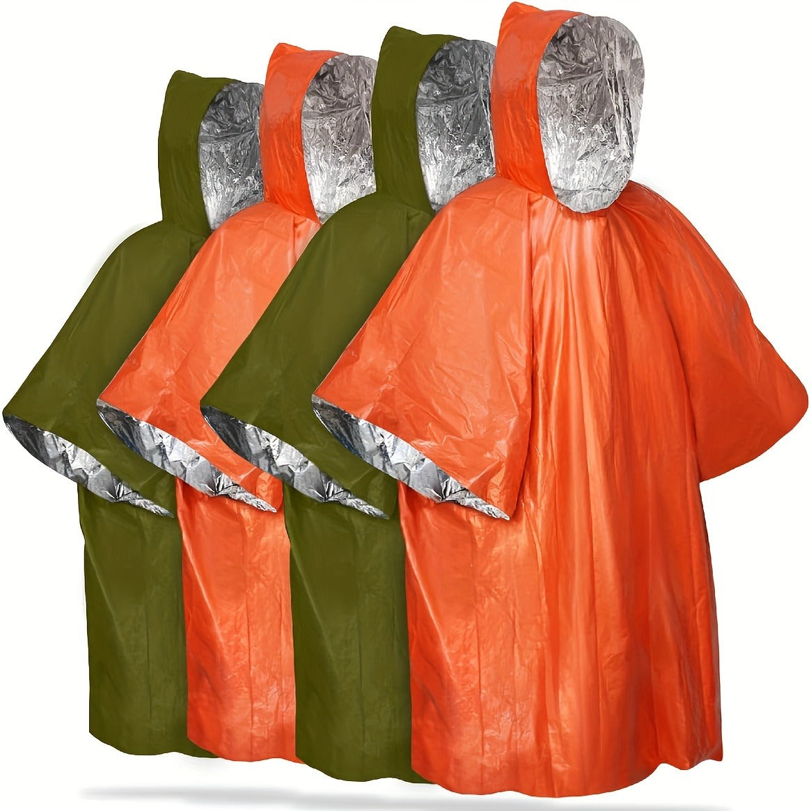 Emergency Rain Poncho 4 Pack & 14 Pack – Retains 90% Body Heat, Reusable Waterproof Raincoat for Men Women Adults, Camping Hiking Survival Kit Gear