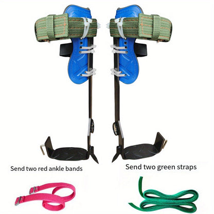 Tree Climbing Spikes Gear Set with Ankle Straps Portable Climbing Tools for Tree Maintenance Fruit Harvesting Hunting Observation Outdoor Work