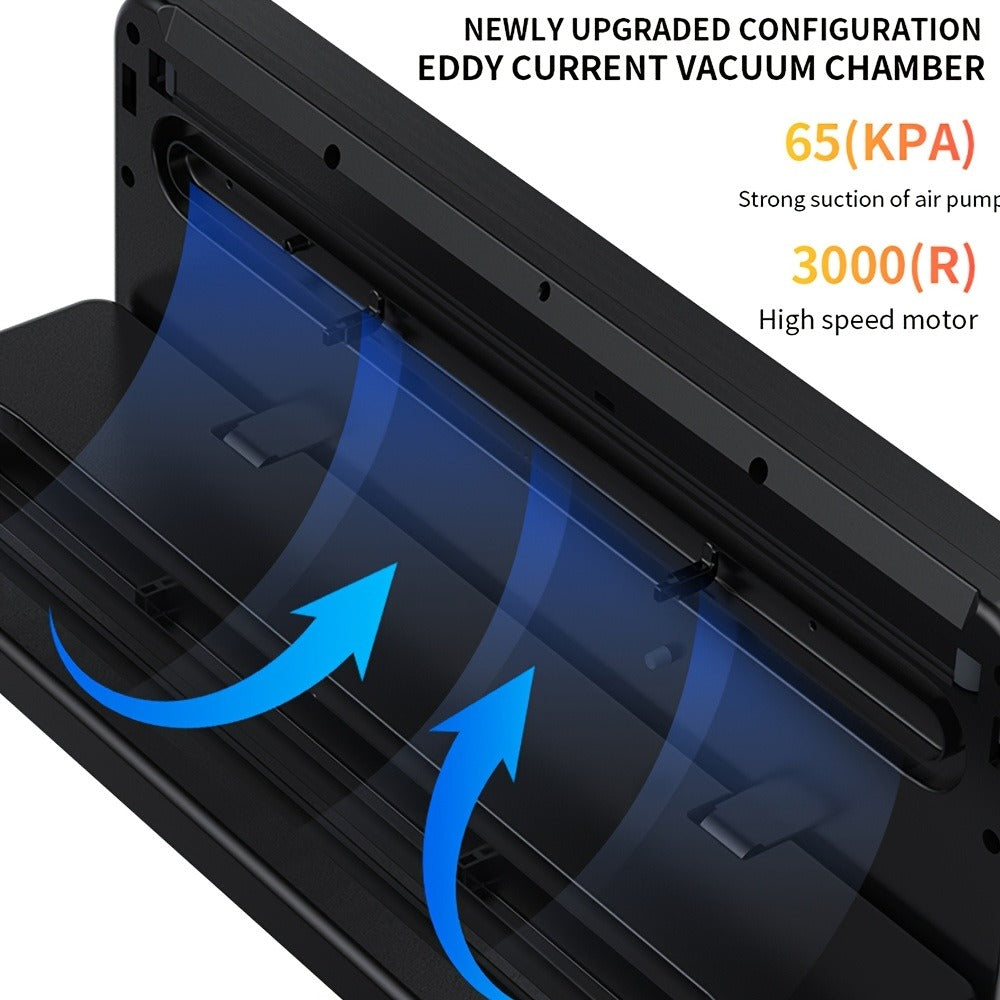 Vacuum Sealer Machine 65KPA with 40 Bags, Wet & Dry Mode, 6-in-1 Food Preservation Sealing System for Home & Kitchen
