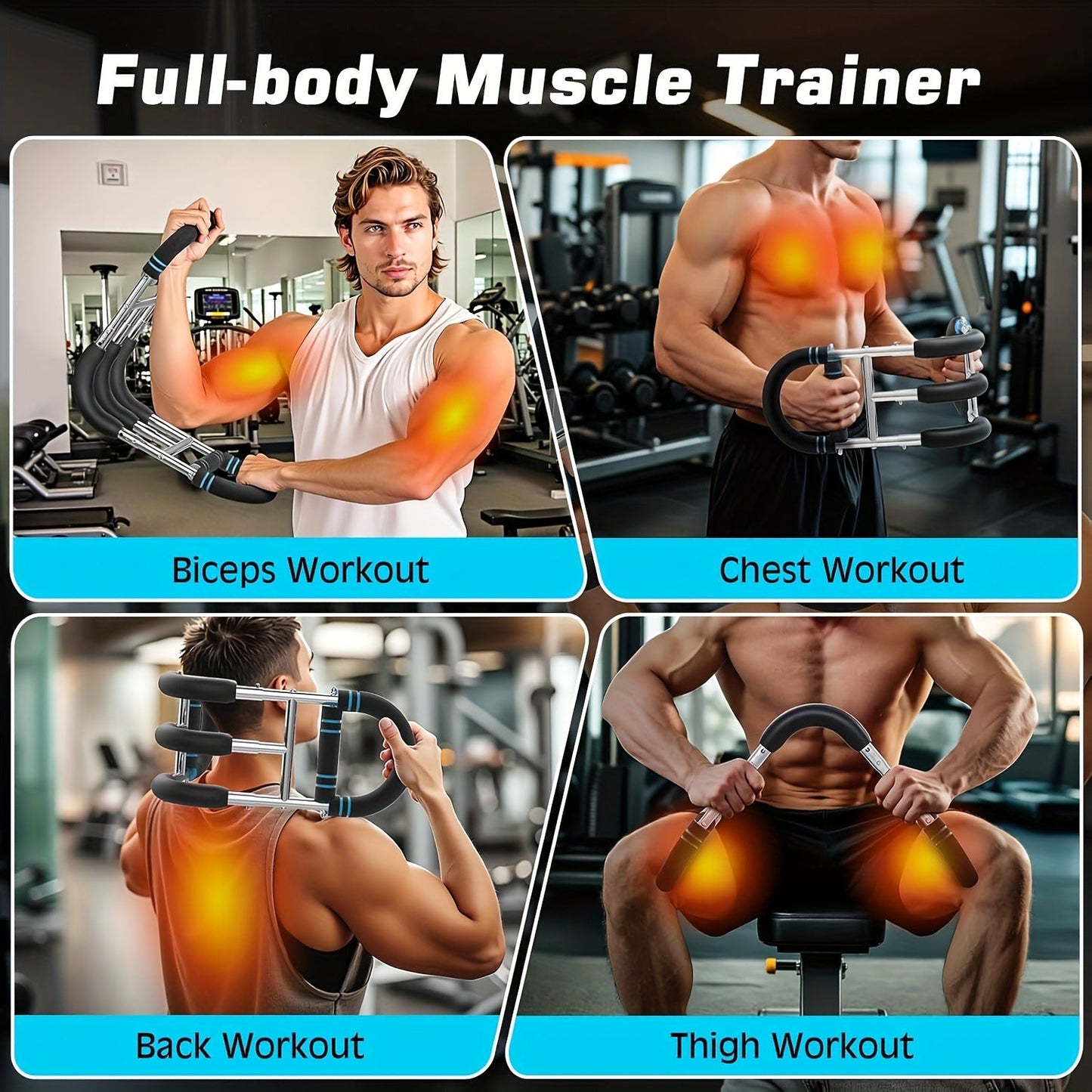 Spring Chest Expander Bar – Adjustable Arm & Tricep Trainer