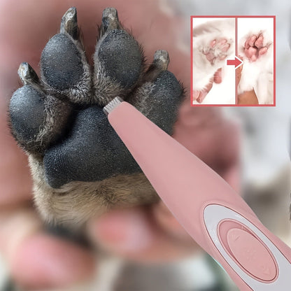 Pet Detail Trimmer Cordless USB Rechargeable - Ceramic Blade Precision Clipper for Dogs Cats Face Paws Ears Eyes Tail, Quiet Low Noise Mini Grooming Tool for Small Areas, Includes Brush & Lubricant