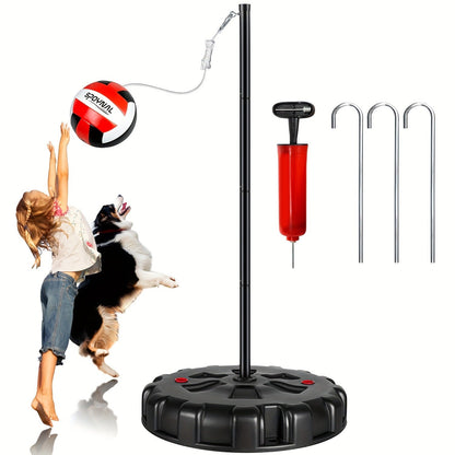 Portable Tetherball Set with Ball Rope & Pole – Heavy Duty Outdoor Backyard Lawn Beach Game for Kids Adults