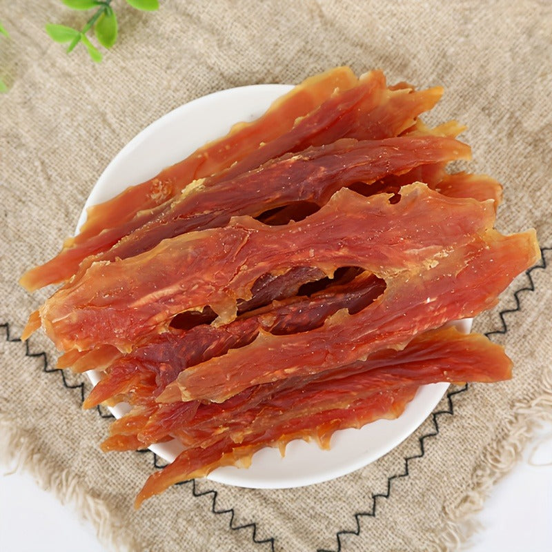 Dog Jerky Treats Chicken & Duck - High Protein Low Fat Natural Training Reward Snacks for Small Medium Large Dogs Easily Digestible