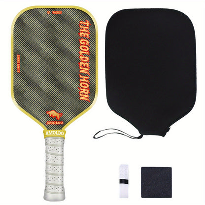 Titanium Pickleball Paddle 16mm Wire Woven Surface PP Honeycomb Core Hot Pressed Power Control Spin Pickleball Racket for Beginner Intermediate Advanced