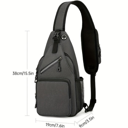 Crossbody Bag for Women & Men, Large Capacity Single Shoulder Bag with Zipper, Lightweight Multi-Pocket Design, Casual Sling Bag for Travel, Hiking, Work & Daily Use – Multiple Colors Available