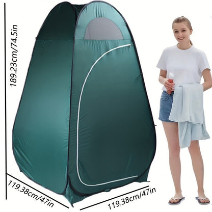 Pop-Up Privacy Shower Tent & Outdoor Changing Room – Waterproof Portable Camping Toilet Tent for Hiking Beach Fishing Backpacking, Instant Setup Dressing Room, Blue Black Regular Upgraded Styles