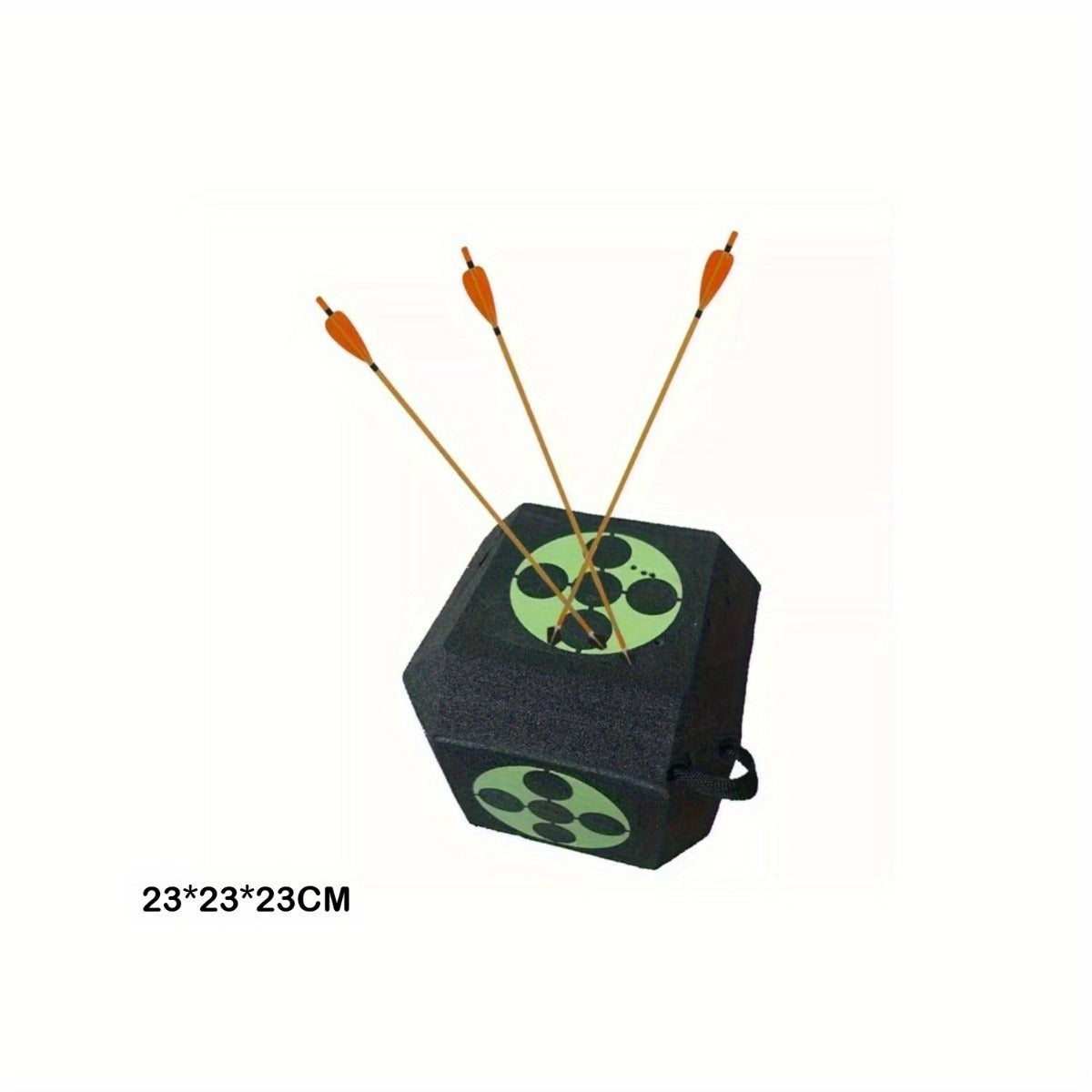 3D Archery Target Cube – Self-Healing Foam Multi-Faceted 23cm Block for Outdoor Backyard Range | Portable High-Density Target for Beginners & Professionals
