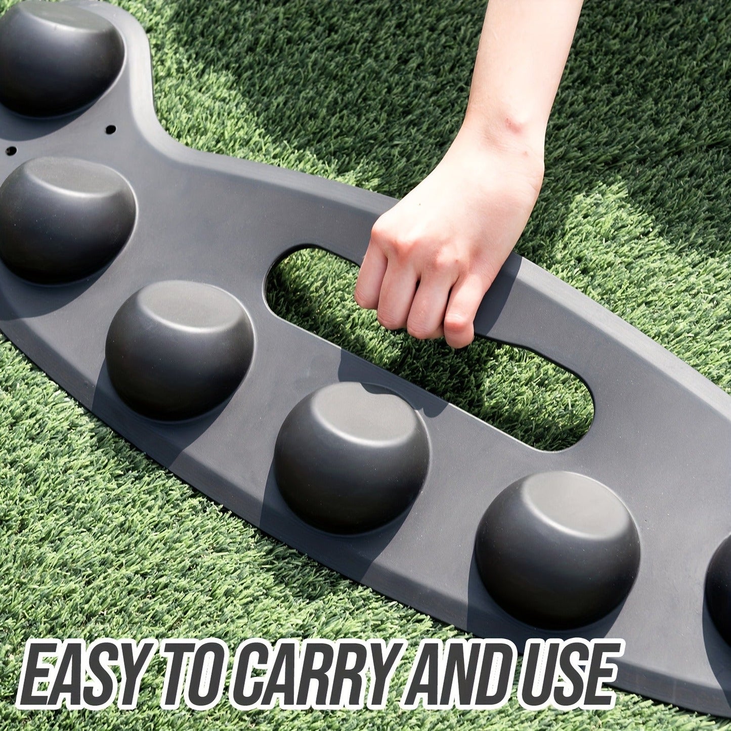 Baseball Fielding Trainer Mat with Ground Stake | Softball Defensive Skill Training Equipment for Fielding & Catching – Easy Setup for Youth & Adult Home Practice (Model JPBS2910B)