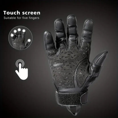 Tactical Full Finger Gloves with Touchscreen Compatibility – Camouflage Motorcycle Riding Gloves for Men Women, Anti-Slip Wear-Resistant, Outdoor Hiking Camping Hunting Shooting Cycling