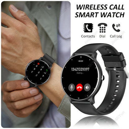 Smart Watch With 1.5 Inch Large Display, Wireless Calling & Dialing, Silicone Band Fitness Tracker With Multiple Sports Modes, Message Notifications, Remote Photo & Music Control, Compatible With Android and iPhone