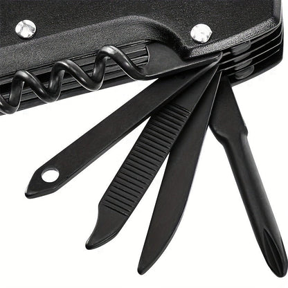 15-in-1 Multitool Pocket Knife – Folding Camping Survival Multi Tool with Screwdrivers & Saw