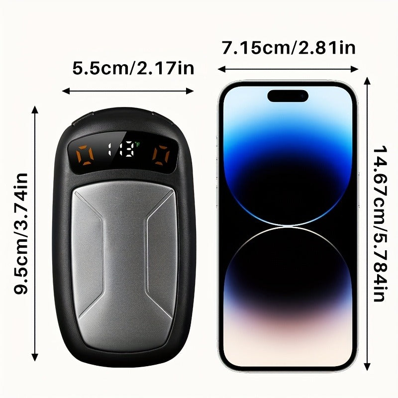 Rechargeable Hand Warmers with COB Light 2 Pack, Magnetic USB Electric Pocket Hand Warmer 12 Hours Heat, Portable Reusable Handwarmer for Camping Hiking Hunting, Christmas Gifts for Women Men