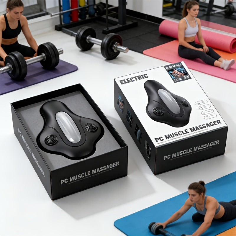 Pelvic Floor Trainer Electric Massage Cushion – 6 Vibration Modes, Wireless Rechargeable, Hip & Leg Muscle Training for Men Women, Home Gym Office Use