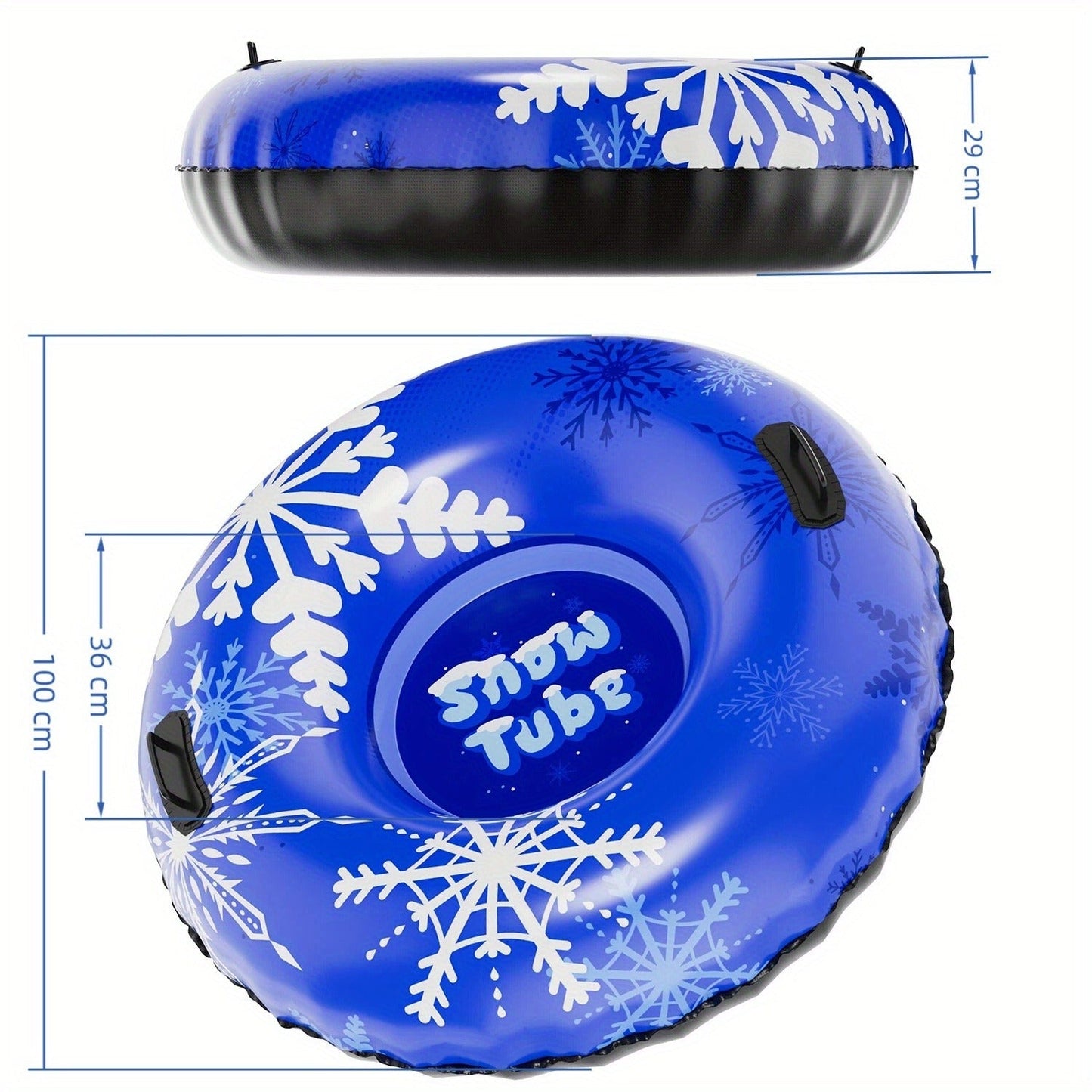 Inflatable Snow Tubes Set of 3 – Heavy-Duty PVC Sled Tubes 36 & 40 Inch with Anti-Slip Handles, Portable Winter Snow Sleds for Kids & Adults, Outdoor Family Fun, Christmas & Holiday Sledding