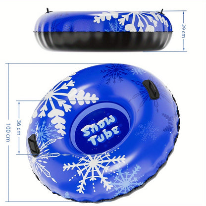 Inflatable Snow Tubes Set of 3 – Heavy-Duty PVC Sled Tubes 36 & 40 Inch with Anti-Slip Handles, Portable Winter Snow Sleds for Kids & Adults, Outdoor Family Fun, Christmas & Holiday Sledding