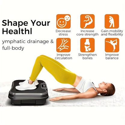 Vibration Plate Exercise Machine 2025 Upgraded – 400 lb Capacity, LED Touch Screen & Remote Control, 9 Preset Programs, Multiple Speed Levels, Whole Body Vibration Trainer for Home Gym Fitness, No Battery Required