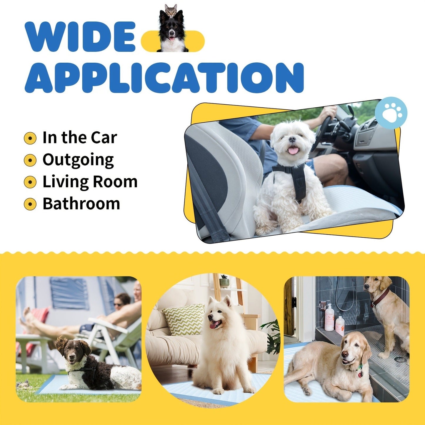 6-Layer Puppy Pads 100 Count - Super Absorbent Leak-Proof Odor Control Dog Pee Pads for Potty Training, Large & XL Size 34"x28" and 22"x22" for Dogs, Puppies & Cats