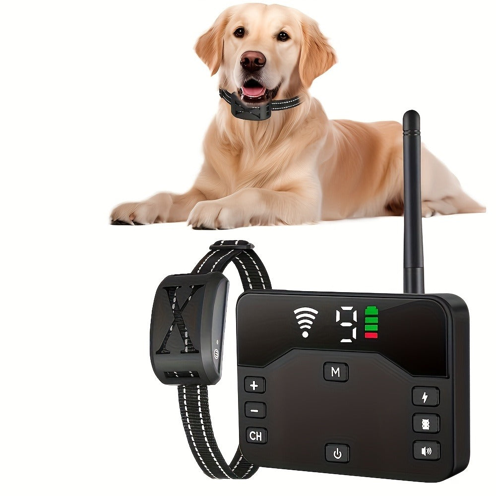 Wireless Dog Fence System with Remote Training Collar - 2.4GHz 800ft Range, 9-Level Adjustable, Containment System for Small Medium Large Dogs, 1/2/3 Dogs