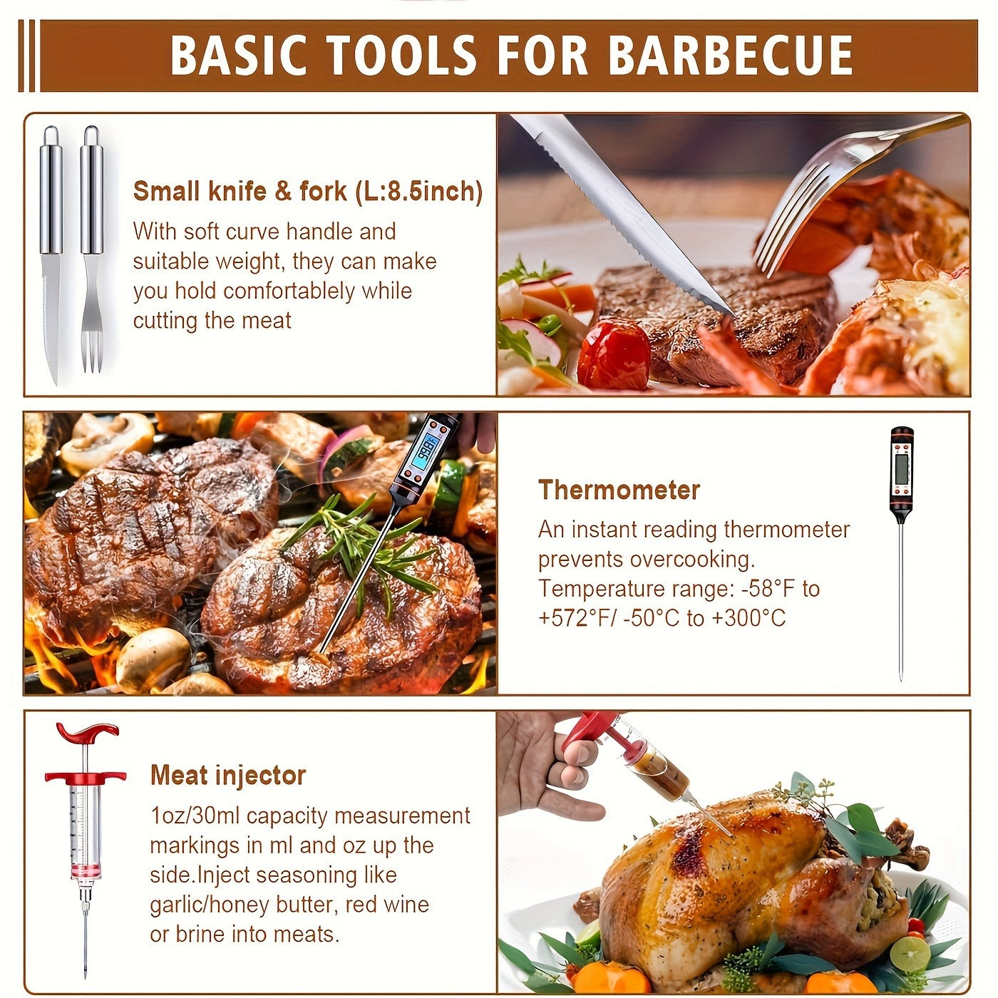 BBQ Grill Tools Set 36 Piece Stainless Steel Grilling Kit with Aluminum Case Heavy Duty Grill Accessories for Backyard BBQ Outdoor Camping Grilling Gifts for Men Dad Birthday Gift