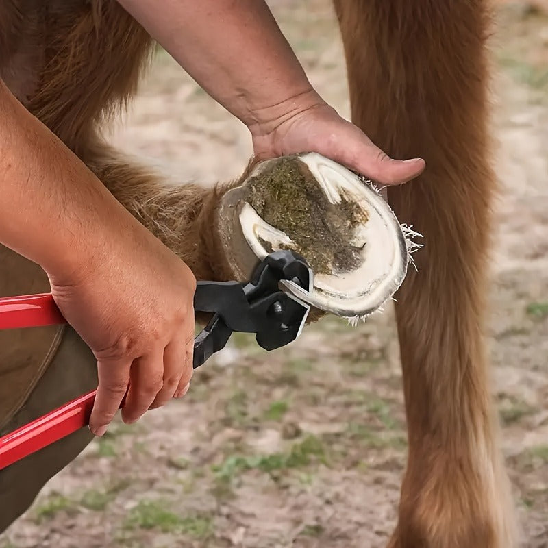 Hoof Trimming Kit 9-Piece Professional Farrier Tools – 10" Carbon Steel Hoof Nippers, Shears, Nail Clipper, Mini Rasp & Hoof Knife for Horse & Goat | Complete Hoof Care Set with Storage Bag