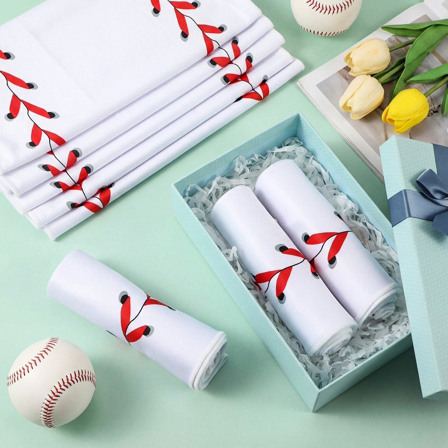 Cooling Towels for Sports 12-Pack – 47”×12” Instant Chilling Ice Towel for Baseball, Gym, Running & Outdoor Activities, Breathable Soft Cooling Rag for Athletes, Players & Coaches, Team Gift Set