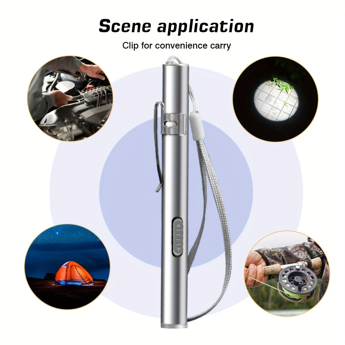 Tactical Pen Light 5 Pack USB Rechargeable 400 Lumen Mini LED Penlight Pocket Flashlight for Nurses Camping Outdoor EDC