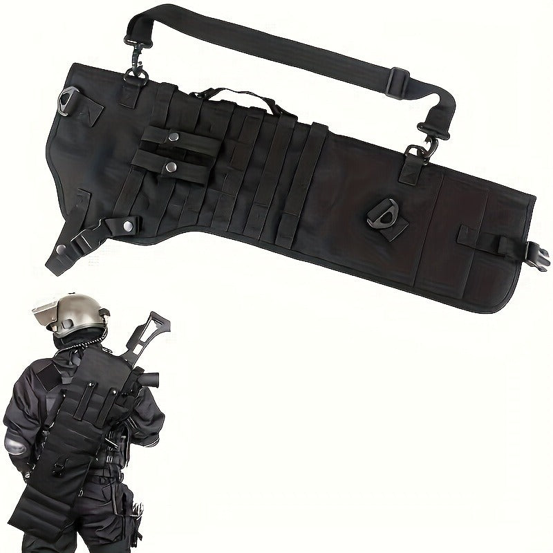 Tactical Gun Holster Sling Scabbard Bag, Water-Resistant Polyester Rifle Pistol Case with Ambidextrous Design and Adjustable Shoulder Strap for Outdoor Hunting Shooting Range