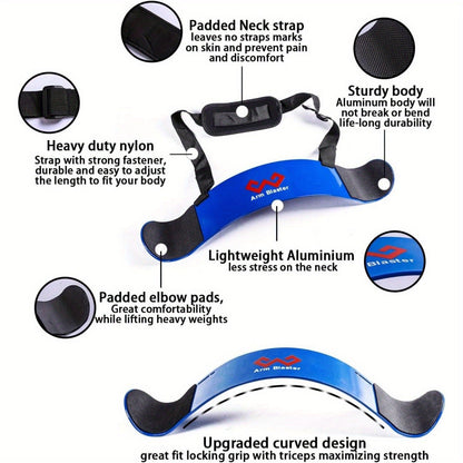 Adjustable Arm Blaster – Bicep Isolator for Barbell & Dumbbell