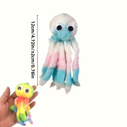 Cat Kick Toy Octopus 5-Pack - Cute Stuffed Chew & Kick Plush Toy for Indoor Cats, Teaser Wand Replacement Heads, Colorful Catnip-Style Interactive Cat Toy Set for Biting & Bunny Kicking
