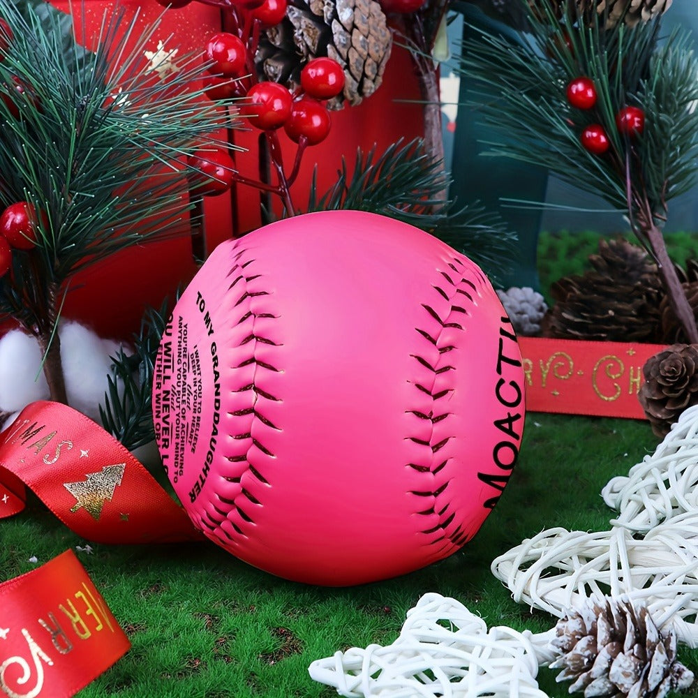 Inspirational PU Softball Gift for Granddaughter Birthday Christmas