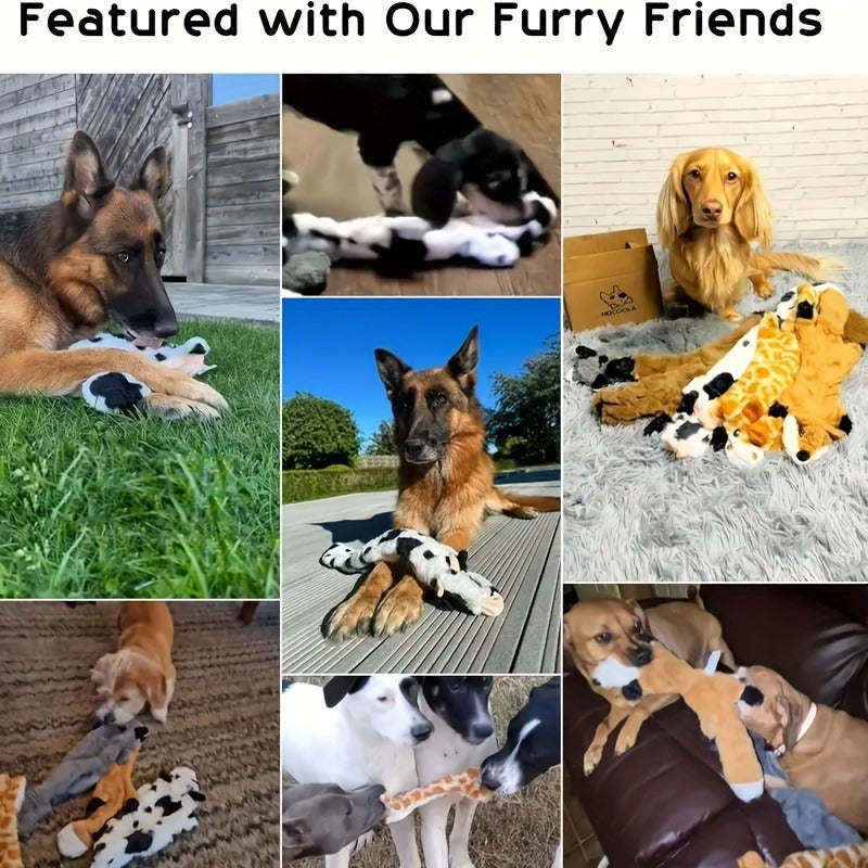 Squeaky Dog Chew Toys Set - Durable Interactive Rubber Chew Toys for Small Medium Large Dogs, Puppy Teething & Teeth Cleaning Toy Pack, Boredom Relief Pet Companion Gift