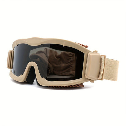 Polarized Off-Road Goggles Windproof – Wide Field of View, Anti-Fog, Durable Sports Glasses for Desert Snow Sand Outdoor Motorcycle Cycling Hiking