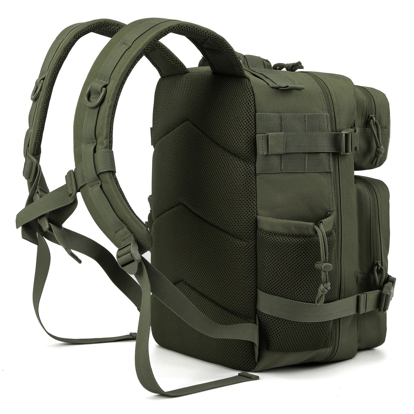 Tactical Laptop Backpack 25L MOLLE Unisex – Office & Hiking Daypack with Dual Cup Holders for Men & Women, 3-Day Bug Out Bag, Trekking & Laptop Organizer, 9 Colors: Black, Green, Pink & More