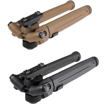 M-LOK Bipod Lightweight Aluminum Alloy Foldable Adjustable Rifle Bipod for Hunting Shooting AR15 M4 Tactical Rifle Non-Slip Rubber Feet Quick Release Black Flat Dark Earth