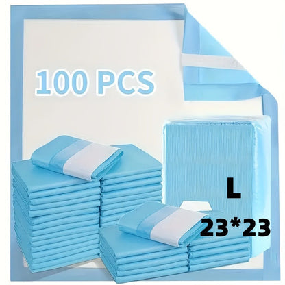 Puppy Pee Pads 100 Count - 6-Layer Super Absorbent Dog Training Pads, Leak-Proof Tear-Resistant Odor Control, 23.6"x23.6" & 34"x28" Large Size, Suitable for Dogs Cats & Multiple Pets