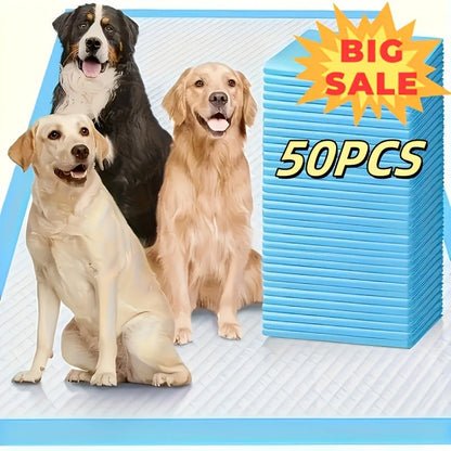 Disposable Dog Pads 24"x24" Bulk Pack - Super Absorbent Leak-Free Puppy Pee Pads with Odor Control for Indoor & Outdoor Use, 50 / 125 / 200 / 300 Count Options